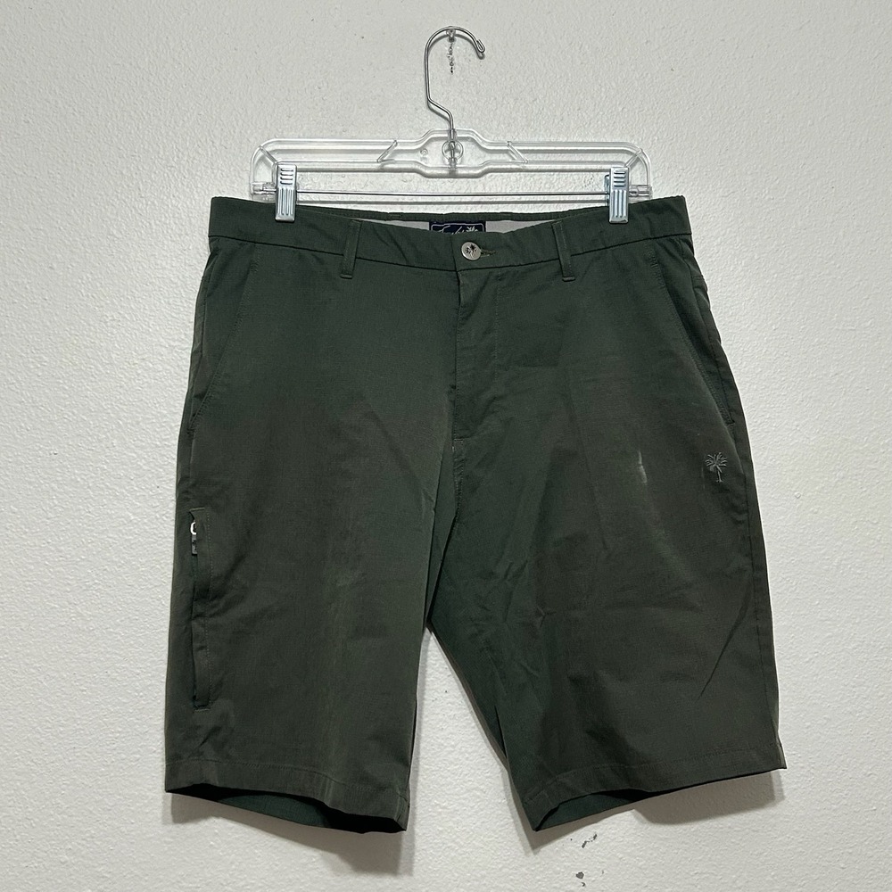 Trunks Surf & Swim Co. Green Shorts‎ Men's Size 32 100% Polyester - Stain